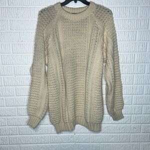 Vintage John Molloy Made in Ireland Cream Wool Sweater